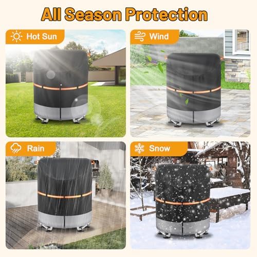 Mini Trampoline Cover for Kids 66–72 Inch – Heavy Duty 600D UV Resistant Waterproof Protective Cover – Fits Round Backyard +Toddler, with Drawstring & Buckles (Black, Fits 66–72 in Mini Trampoline) - size: Fits 66–72 in Mini Trampoline