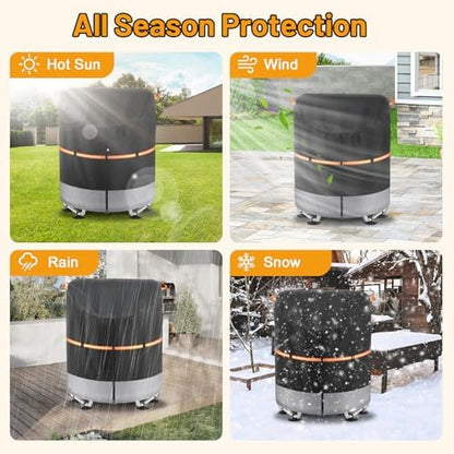 Mini Trampoline Cover for Kids 66–72 Inch – Heavy Duty 600D UV Resistant Waterproof Protective Cover – Fits Round Backyard +Toddler, with Drawstring & Buckles (Black, Fits 66–72 in Mini Trampoline) - size: Fits 66–72 in Mini Trampoline
