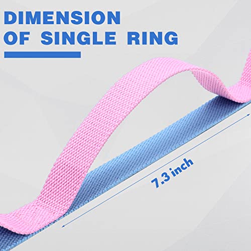 Leyndo 2 Pcs Stretching Strap &10 Loops, Yoga Strap for Physical Therapy