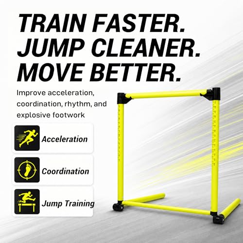 3Pcs Adjustable Height Hurdles Training Equipment, Hurdles Track and Field
