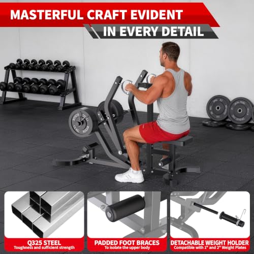 Garvee Seated Row Machine, Back Machine Gym Equipment, 400LBS