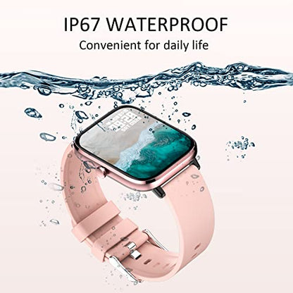 Smartwatch for Women - Call, Fitness Tracker, Heart Rate & Sleep Monitor, 1.69" Touch Screen, Waterproof - For Android & iPhone, Pink - color: Pink