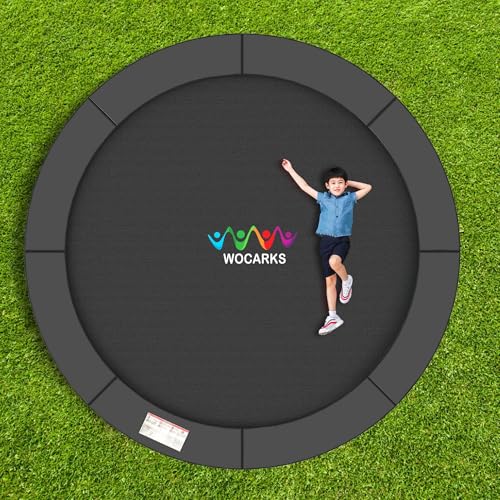 Waterproof Trampoline Spring Cover,Safety Pad Replacement 10-16ft - color: Black, size: 12FT