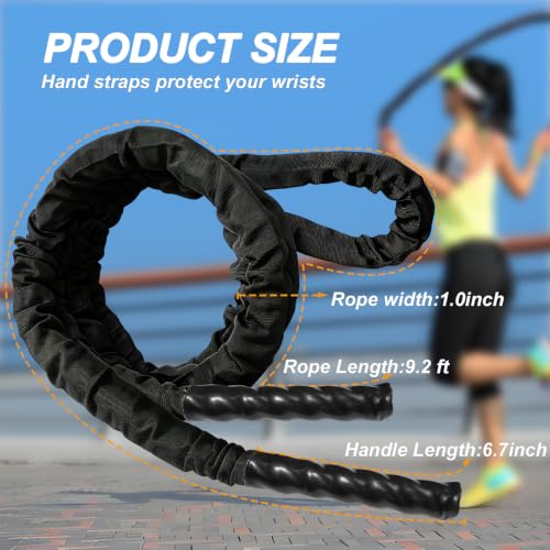 Jump Rope,Weighted Jump Rope for Men Women,2.5lb 4lb 4.7lb Adult Jumpropes for Fitness, Heavy Skipping Rope for Exercise, Jumping Rope for Improve Strength, Weight Loss, Boxing Training,Total Body Workout Equipment - style: 2.5lb-Black