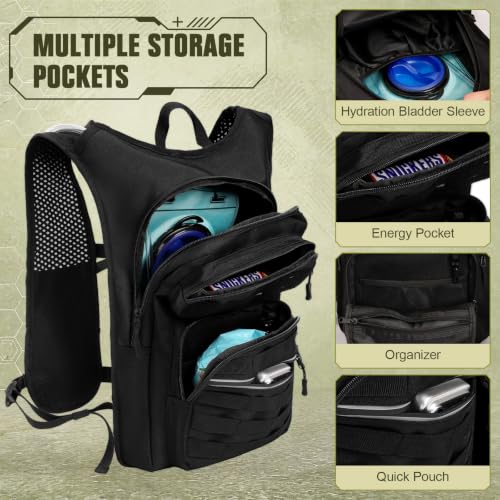 Hydration Backpack - Water Backpack with 2L Water Bladder