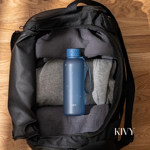 KIVY Slim Water Bottle 22oz Tritan - Lightweight & Shatterproof - BPA-Free - color: 05 Navy Blue, size: 22oz