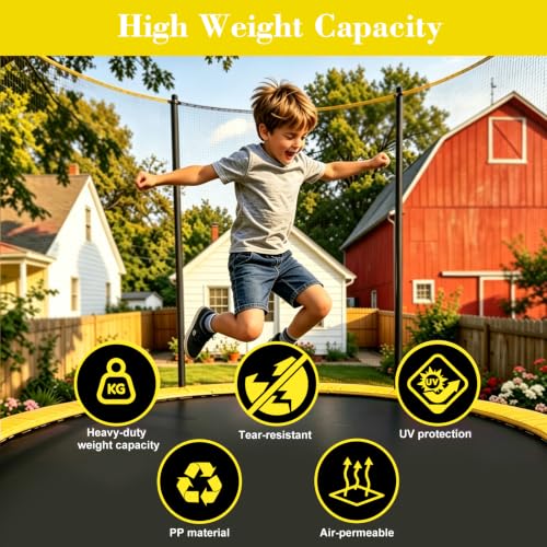 Trampoline Replacement Mat for 14 FT, Fit 72/84/96V, Use 5.3-9.0 Springs - size: 14FT-84V-Rings-5.3-5.7"Spring-150.8"Diam