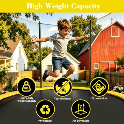 Trampoline Replacement Mat for 14 FT, Fit 72/84/96V, Use 5.3-9.0 Springs - size: 14FT-84V-Rings-5.3-5.7"Spring-150.8"Diam