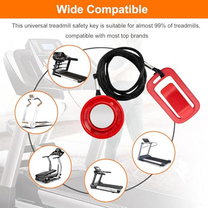 Treadmill Safety Key for Most NordicTrack Proform Image Weslo Reebok Epic Gold's Gym Freemotion and Healthrider Treadmills - color: Red
