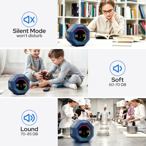 Visual Timer for Kids Kitchen Timer Pomodoro Magnetic Visual Countdown - color: Blue