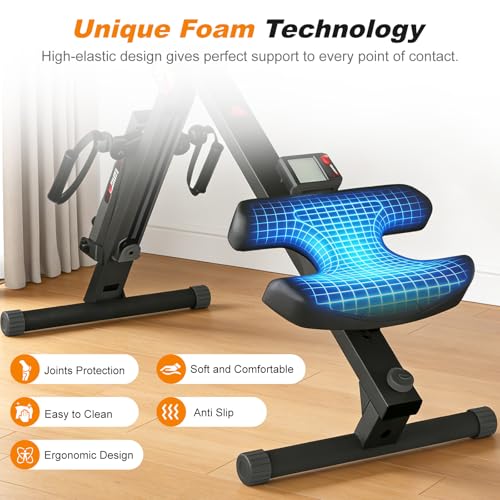 TOUSAINS 3 in 1 Folding Ab Machine, Rowing Machine & Cable System
