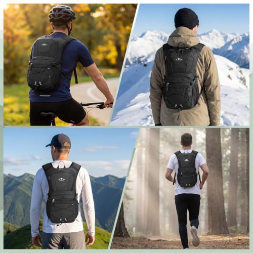 RAINSMORE Hydration Backpack with 2L Water Bladder, 15L Lightweight Hiking Backpack for Women & Men Small Insulated Hydration Water Pack for Hiking, Running, Cycling, Biking