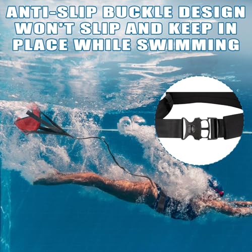 Hikeen Swimming Parachute Resistance Set Training Equipment with 3 Parachute & Adjustable Length Swim Belts for Adults - style: 2 Set
