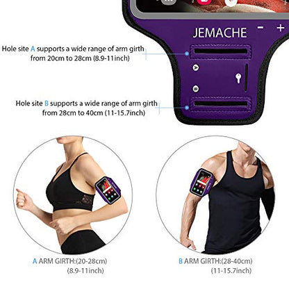 Running Armband for Samsung Galaxy S26 S25 S24 S23 S22 (Purple) - color: Purple, size: 6.3" (S)