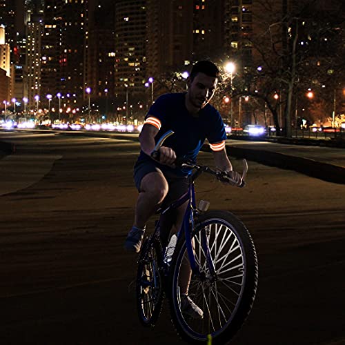 X AUTOHAUX 4pcs Reflective Bands for Arm High Visibility Night Cycling Riding Reflector Tape Straps Bracelet - color: Orange