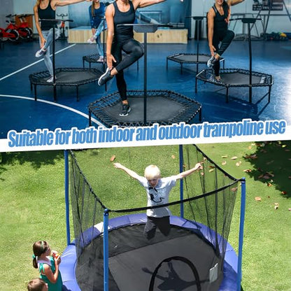 10 PCS Heavy Duty Trampoline Bungee Cords with Balls - 6.3 Inch Replacement Elastic Ropes for Fitness Trampolines, Includes Spring Puller Tool, Max Weight Limit 330 lbs, Quiet & Durable Bungee System - size: 6.3 in 10 PCS Bungee Cords With Ball