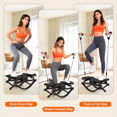 ERGOLIFE Rock Stepper Side to Side, Rocking Stair Stepper for Home Exercise