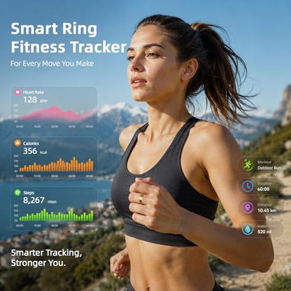 Smart ring Health Ring Fitness Tracker with 24/7 Sleep Tracking Activity - size: 7