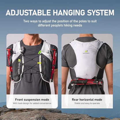 N NEVO RHINO 5L Running Vest, Water Vest Backpack with 2x500ml Soft Flasks - color: White, size: Small