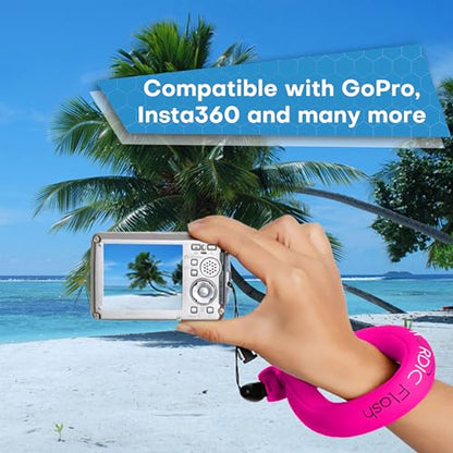 Nordic Flash Floating Wrist Strap (2-pack) for Phone & Action Camera - Compatible with GoPro Hero 13, Insta360 X4, DJI Action 5 Pro, OM System TG-7, Kodak PixPro WPZ2 & iPhone - Pink & Green - color: Pink & Green