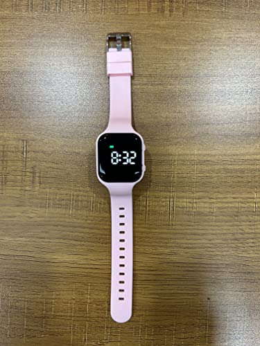 Vibrating Alarm Watch Rechargeable 15 Alarm Reminder Wristband Potty Training Watch with Lock Screen - color: Pink