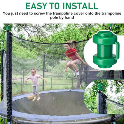 12 Pcs Trampoline Pole Caps 1 Inch in Dameter Enclosure Poles Caps Trampoline Net Pole Cap Replacement Enclosure Poles for Net Hook Safety Accessories - color: Dark Green