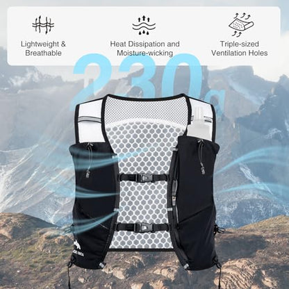 Running Hydration Vest for Men, Lightweight Running Vest with 2L Water Bladder, Hydration Backpack for Marathon, Trail, Cycling, Hiking, Jogging - size: Small