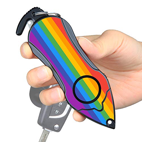 StingerUSA 140dBSiren Personal Safety Alarm Keychain Emergency Tool Rainbow - color: Rainbow