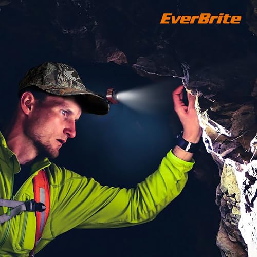 EverBrite 400LM Ultralight Headlamp, 1.59oz Head Lamp with Hat Clip - color: Purple