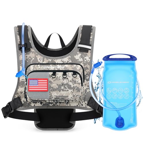Maelstrom Hydration Running Vest with 2L Water Bladder for Men Women - color: Camo