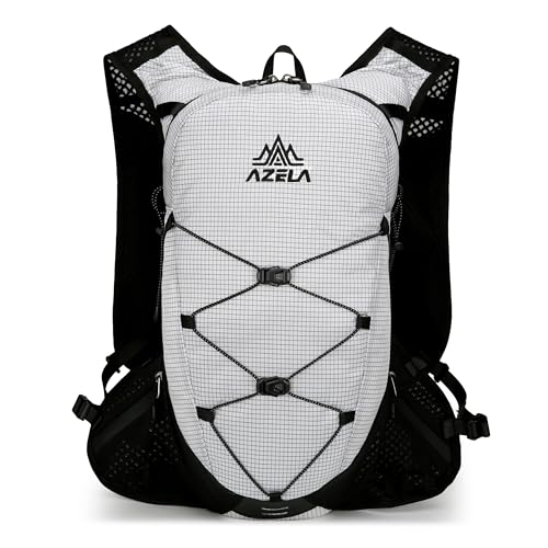 Lightweight Hydration Vest Backpack for Running, Cycling, Hiking, Bladder Pack with Bottle Holder for Outdoor Sports (WHITE, No Trekking BAG) - color: White, size: No Trekking BAG