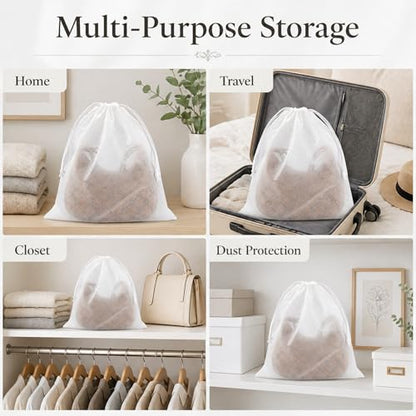 Berlune 100 Pcs Dust Bags for Handbags 19.7 in X 23.7 in Non Woven - size: 1 Count (Pack of 100)