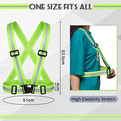 Hercicy Reflective Running Vests, Safety Vest Straps - color: Green