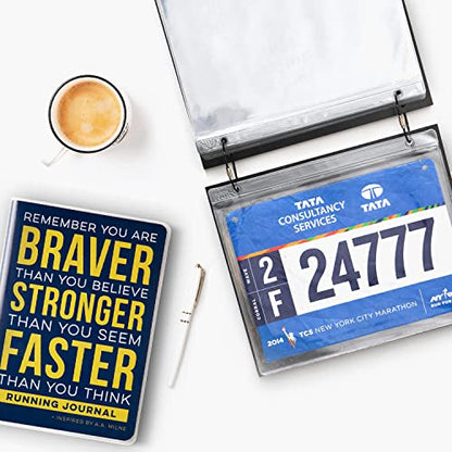 Gone For a Run BibFOLIO Race Bib Album - Running Inspiration Male - 9.5x8 - color: Running Inspiration Male
