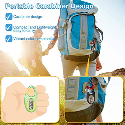 Simple 3D Step Counter, Walking Pedometer, Steps Tracker with Neck Lanyard/Carabiner for Men Women Teens Adults Seniors - color: Blue