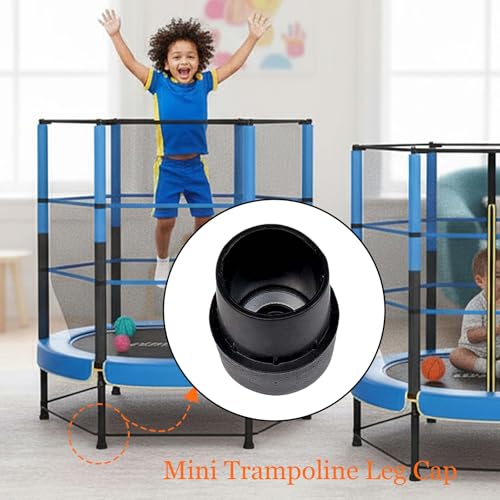 Replacement Mini Trampoline Leg Cap Tips,Black,Only Fit in 1in Diameter Mini Trampoline Legs