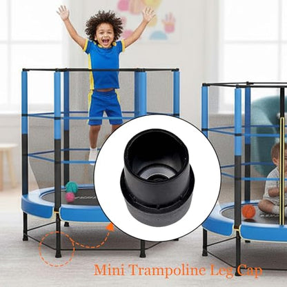 Replacement Mini Trampoline Leg Cap Tips,Black,Only Fit in 1in Diameter Mini Trampoline Legs