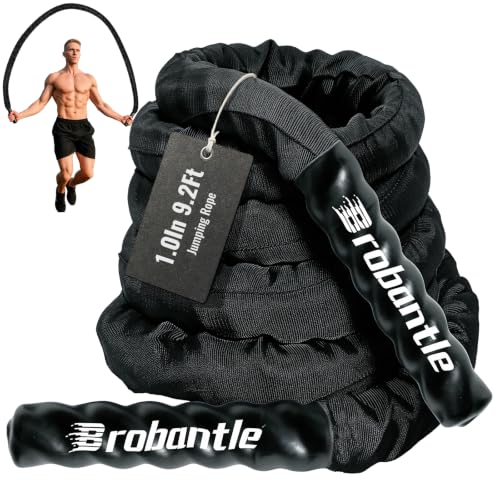 Jump Rope,Weighted Jump Rope for Men Women,2.5lb 4lb 4.7lb Adult Jumpropes for Fitness, Heavy Skipping Rope for Exercise, Jumping Rope for Improve Strength, Weight Loss, Boxing Training,Total Body Workout Equipment - style: 2.5lb-Black
