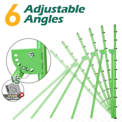 6 Adjustable AnglesVolleyball Rebounder Net 7x4 FT Bounce Back Trainer - color: Green