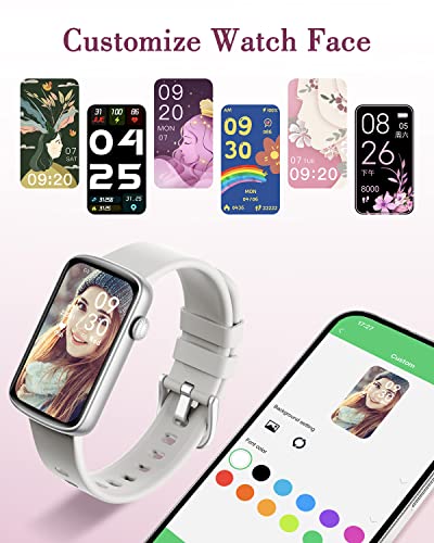 Fitness Watches for Women, LYNN2 Fitness Tracker with Heart Rate Monitor Blood Oxygen/Sleep Tracker Pedometer, Slim Step Tracker Watch for iOS/Android Phones Waterproof Gray - color: Gray