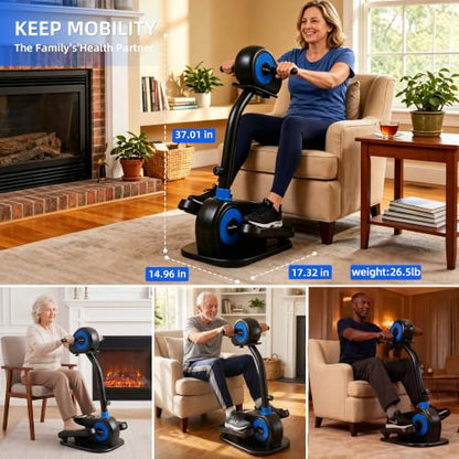 Electric Exercise Elliptical, Seated Pedal Exerciser for Seniors