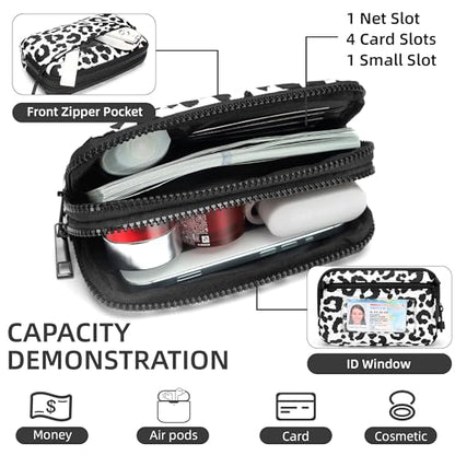 FODOKO Wristlet wallets for Women RFID crossbody bags with 4 Zippers - color: Black-1