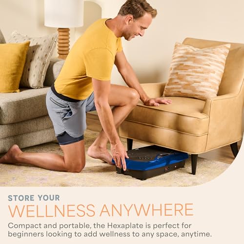 Lifepro HexaPlate Vibration Plate Exercise Machine with Magnetic Acupoints - color: Blue