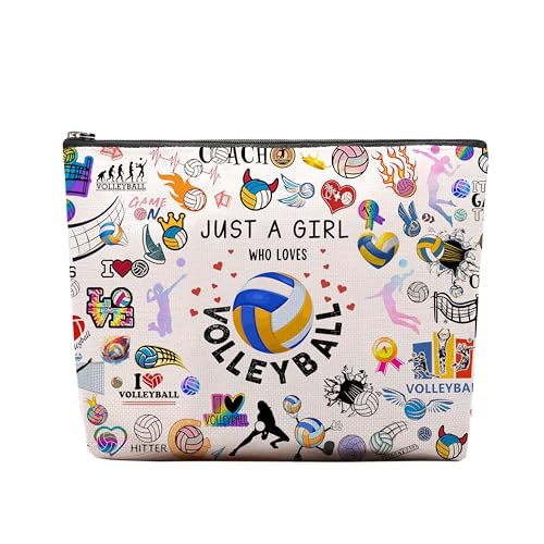 Volleyball Gifts Makeup Cosmetic Bag for Women, Volleyball Stuff Accessories for Volleyball Players Teams, Volleyball Travel Bag Pouch Purse for Men Women - color: volleyball3