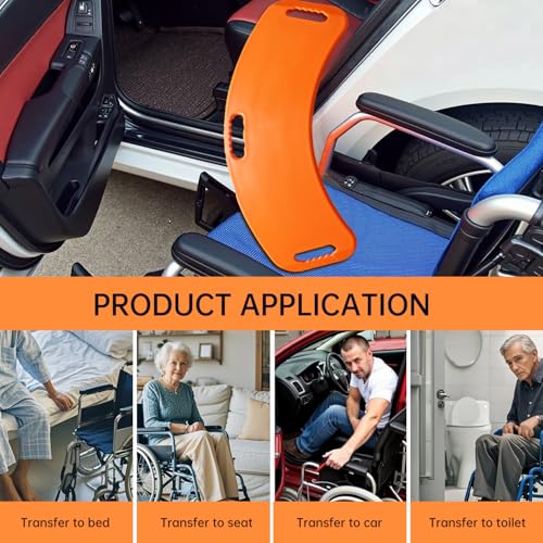 Transfer Board and Slide Board for transferring, Sliding Board Transfer to Wheelchair ，Patient Transfer ，Transfer Boards from Wheelchair to Car, Toilet, Tub, Slide Sheet, （Patented Product） - color: Transfer Board + Slide Sheet（28"x28"）