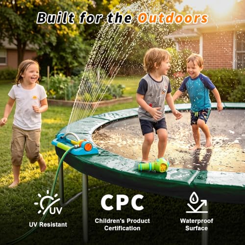 Exacme Double-Sided Round Trampoline Spring Cover, Replacement Safety Pad - color: Dark Green, size: 8FT