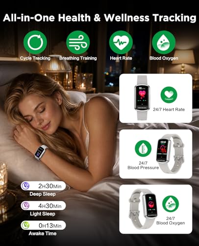 Smart Watch Fitness Trackers for Women Men, 24/7 Health Activity Monitor - color: Gray