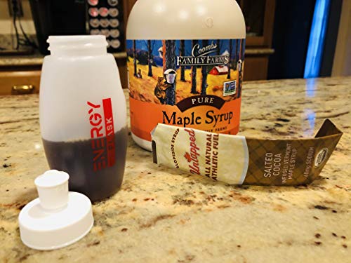 (2 Bottles) Small, Semi-Rigid, Easy-to-Clean, Refillable Gu Flask for Sports Nutrition Liquid Energy Gel Flask - Cycling Flask, Running Flask, Triathlons, Marathons. 110ml (3.5oz)