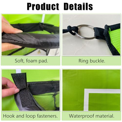 Trampoline Basketball Hoop, with Pump and 4 Mini Balls, Easy to Install, Universal Trampoline Accessories, Trampolines Basketball for Dunking - color: Green