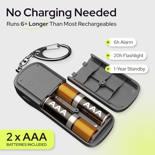 Personal Safety Alarm Keychain for Women, 130dB Siren, 2 Pack Black - color: F - Black&Black